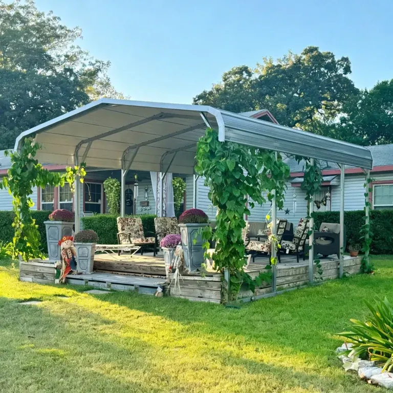 Fall Phoenix Cost Effective 2-Car Carport by Metal America